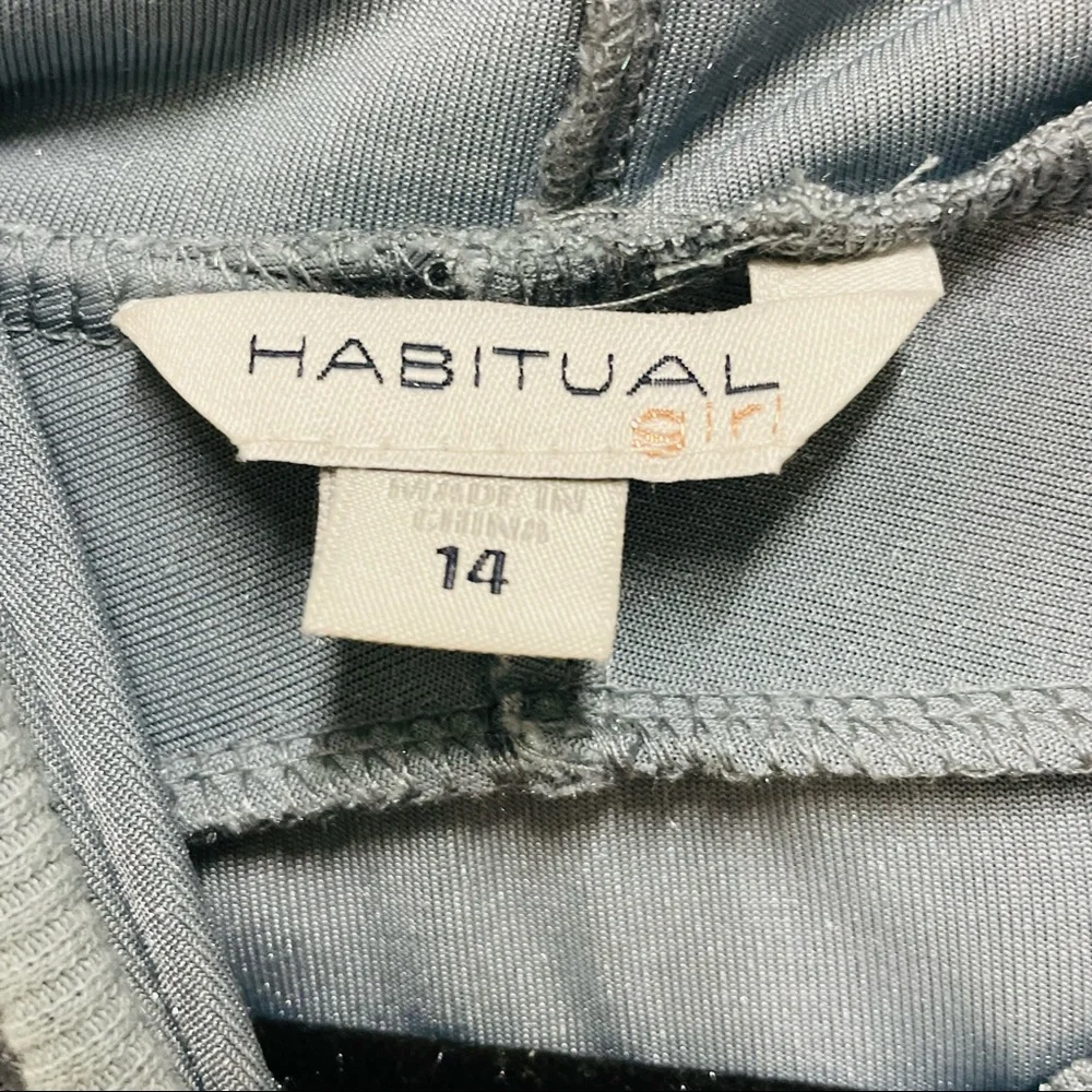 NEW HABITUAL GIRL Crushed Velvet Hoodie Size 14 Sweatshirt - Picture 7 of 7